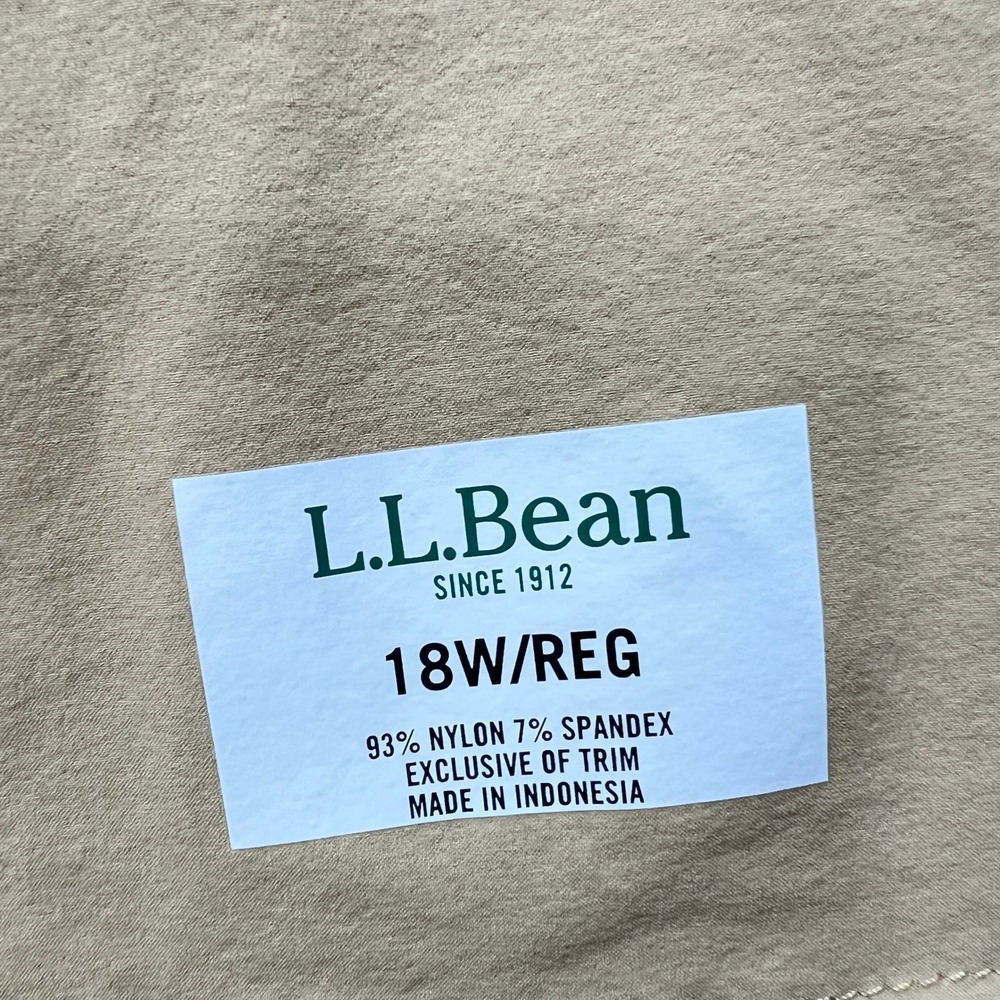 LL Bean Womens 18W No Fly Zone Insect Repellent Pants Regular Hiking Outdoor - Picture 4 of 8